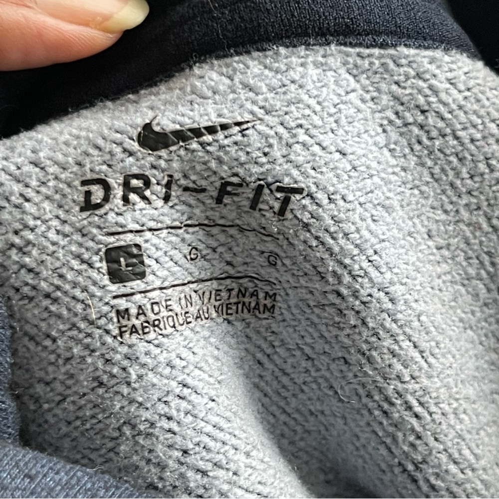 NIKE | Navy Blue Fleece Lined Cowl Neck Sweatshirt Sz L - Picture 10 of 12
